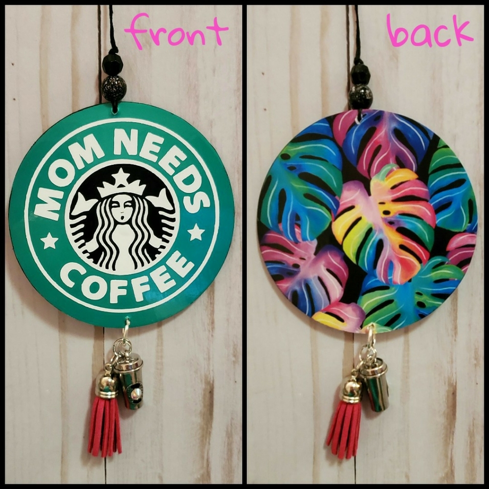 Rearview mirror car charm